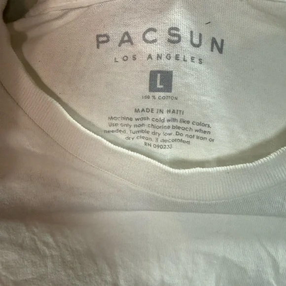 PacSun Butterfly Graphic Tee + Zara Pink Basic T Shirt Bundle Size L - Picture 4 of 9